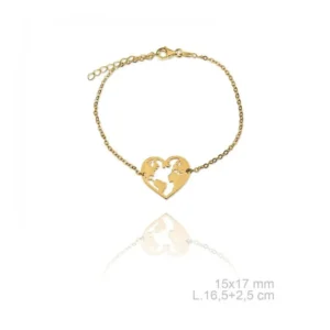 Pulsera de Plata Mundo chapada en oro