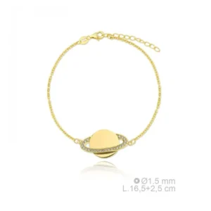 Pulsera de Plata Saturno