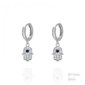 Pendientes Mano de Fátima Plata