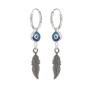 Aro de Ojo Turco con Pluma