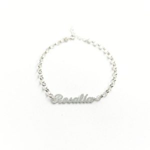 Pulsera con Nombre de Plata