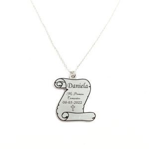 Colgante Pergamino Plata