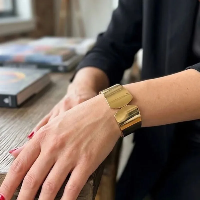Brazalete acero dorado
